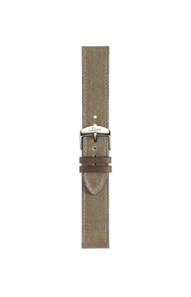 Sand-coloured canvas leather strap