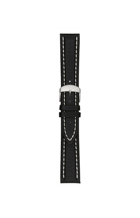 Black cowhide leather strap