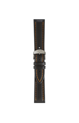 Black cowhide leather strap