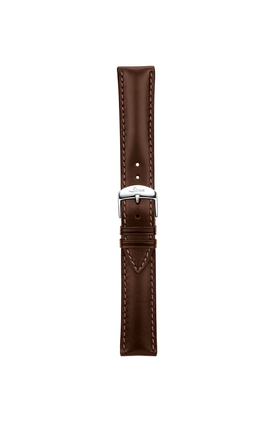 Mocha-coloured cowhide strap with Russia tanning