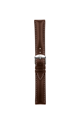 Mocha-coloured cowhide strap with Russia tanning