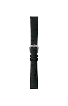 Black cowhide leather strap with Russia tanning